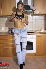 ripped jeans on bad ass babe